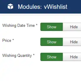 vWishlist Module Backend